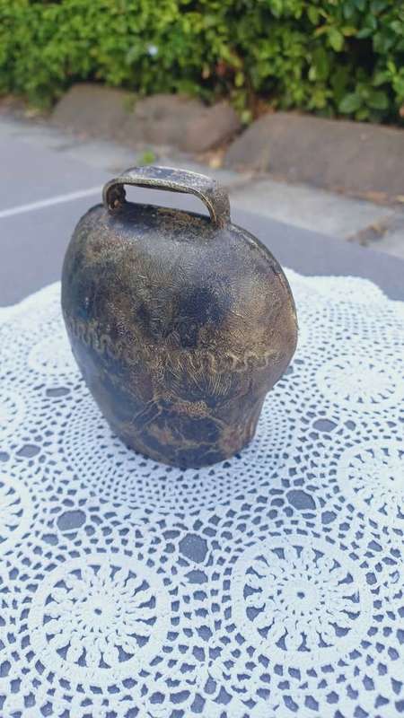 Vintage hand-crafted metal cow bell