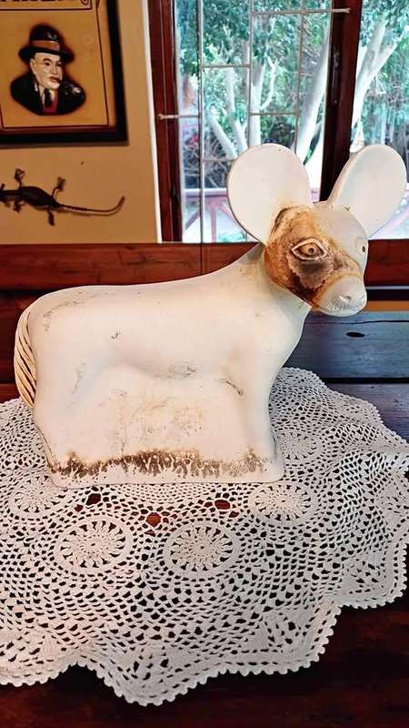 Unusual pottery Wild Dog. Made in South Africa
