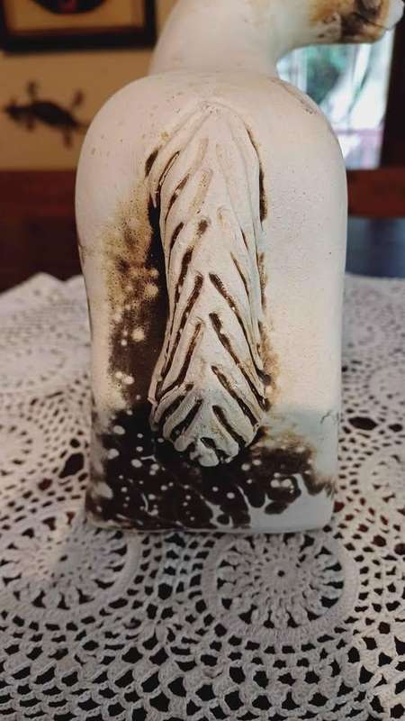 Unusual pottery Wild Dog. Made in South Africa
