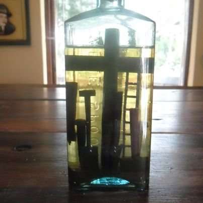 MID CENTURY FOLK ART IN A BOTTLE: THE DEPICTION OF CALVARY (GOLGOTHA)
