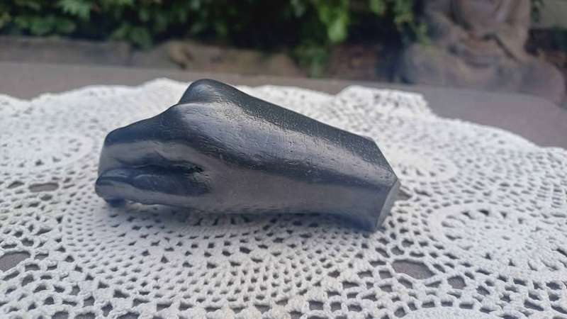 Signed 1998 Graphite Hand Sculpture by Agelio Batle - Writes from all its surfaces