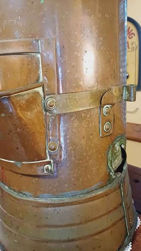 Rare Large Antique Copper Geyser
