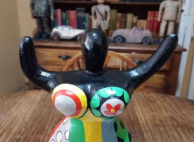 Polychrome Paper Mache NaNa Sculpture Mid Century Modern Hommage an Niki de Saint Phalle