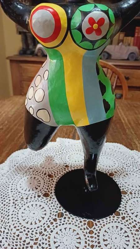 Polychrome Paper Mache NaNa Sculpture Mid Century Modern Hommage an Niki de Saint Phalle