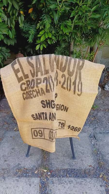 3 Imported vintage burlap/hessian extra large coffee bean sacks.
