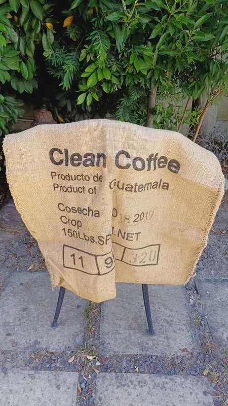 3 Imported vintage burlap/hessian extra large coffee bean sacks.