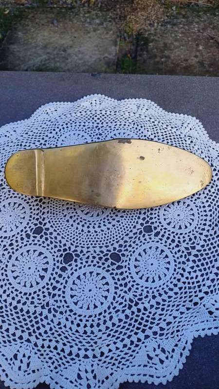 Vintage Large Mid-century Brass Gentleman's Shoe cigar ashtray