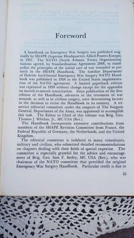 1975 Nato Handbook: Emergency War Surgery  + 1971 First Aid Notes for Rhodesian Army and Airforce
