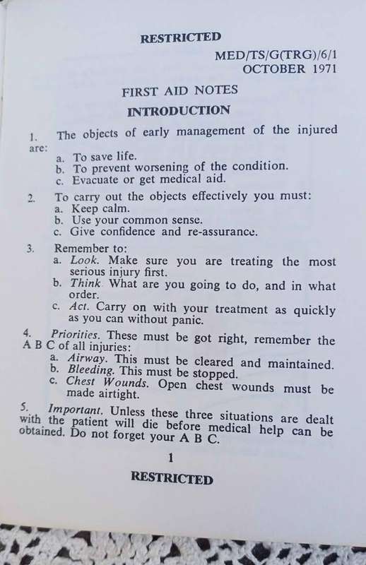 1975 Nato Handbook: Emergency War Surgery  + 1971 First Aid Notes for Rhodesian Army and Airforce