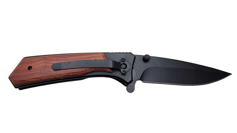 Browning Folding Knife With Wooden Handle