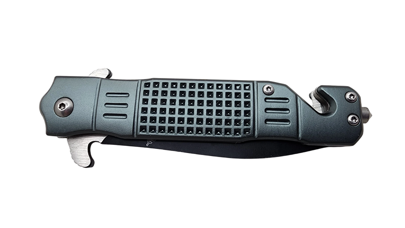 Gerber Folding Knife With Window Breaker And Seat Belt Cutter