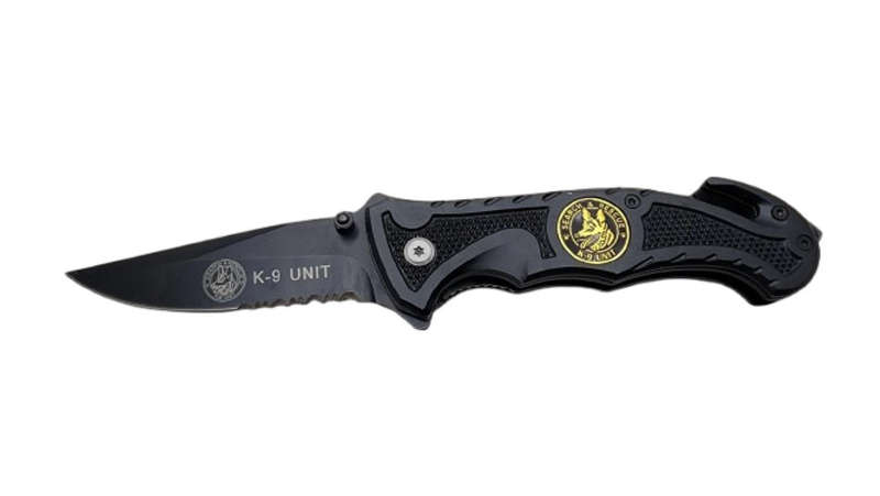 K9 Folding Knife With Window Breaker And Seat Belt Cutter