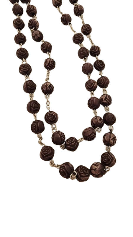 Holy Rosary Prayer Beads - Dark Brown