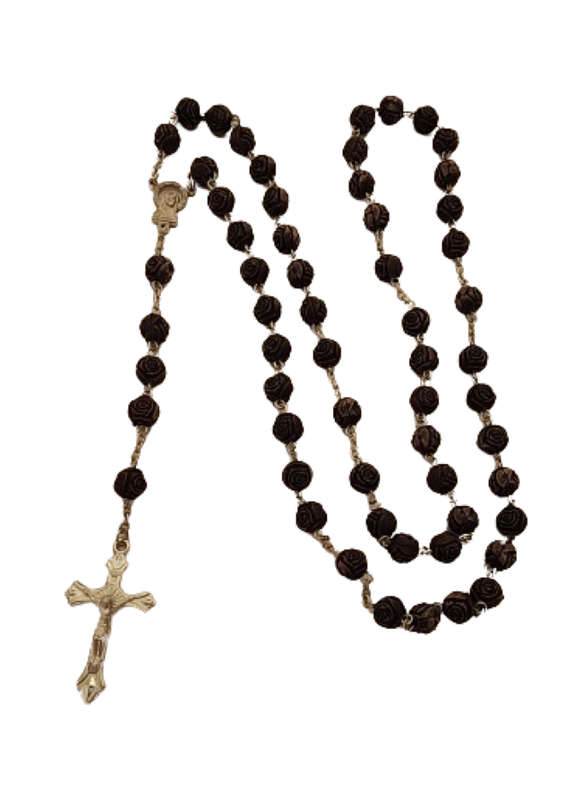 Holy Rosary Prayer Beads - Dark Brown