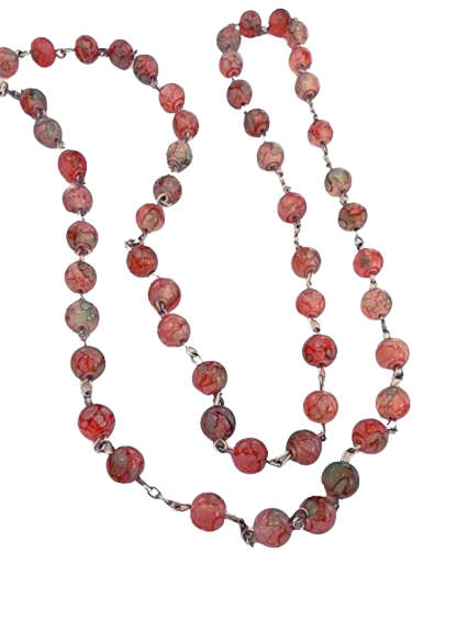 Holy Rosary Prayer Beads - Peach