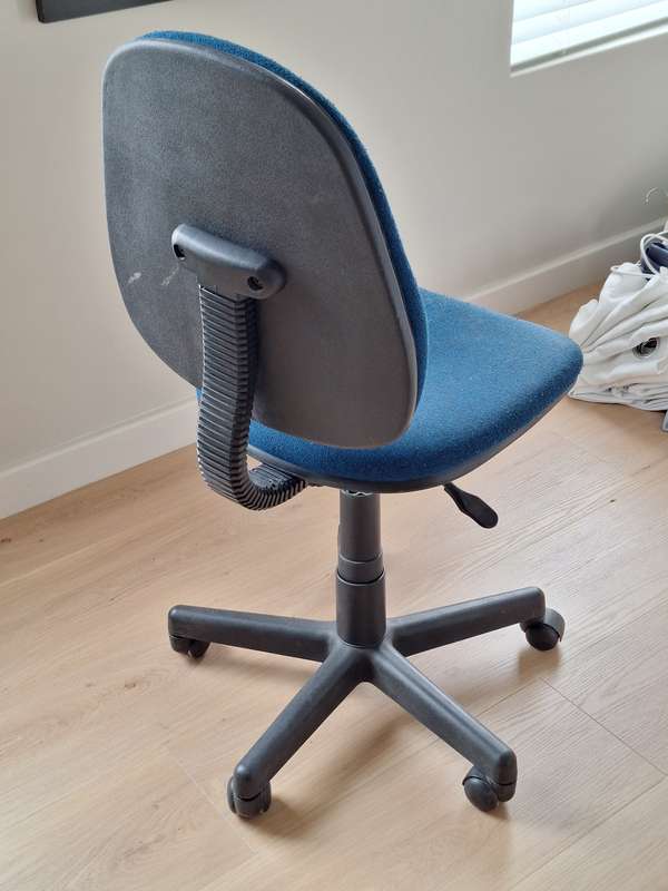 Blue and black office chair