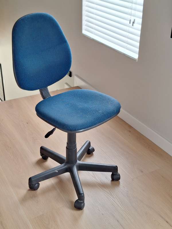 Blue and black office chair