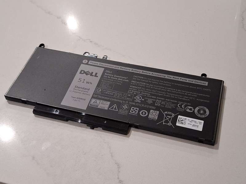 Dell 51Wh 3-Cell Li-Polymer Battery G6M10 7.4V - for Dell Latitude E5250 E5450 E5550 Series