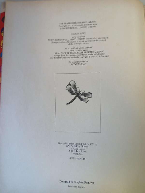 The Beatles Illustrated Lyrics New-Number Two 1971