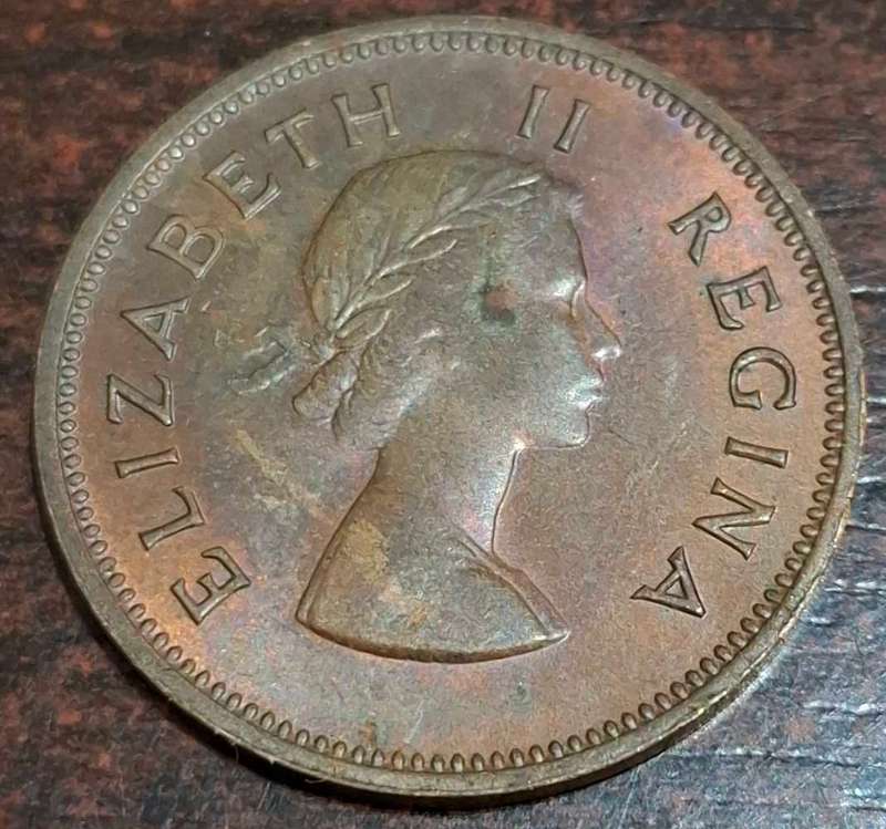1958 South African half-penny