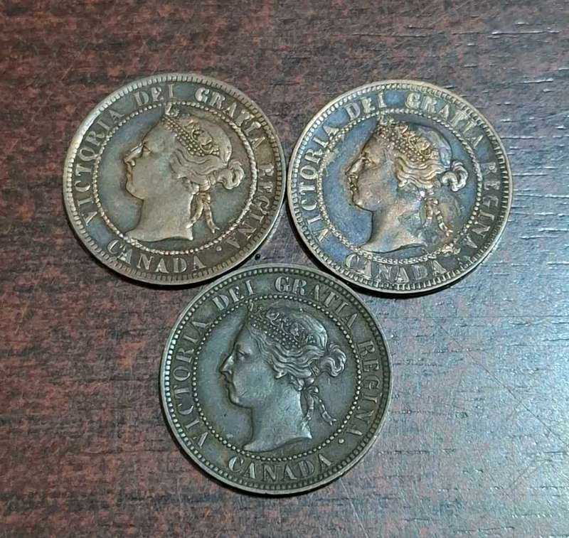 Canada One Cent 1897, 1893, 1899