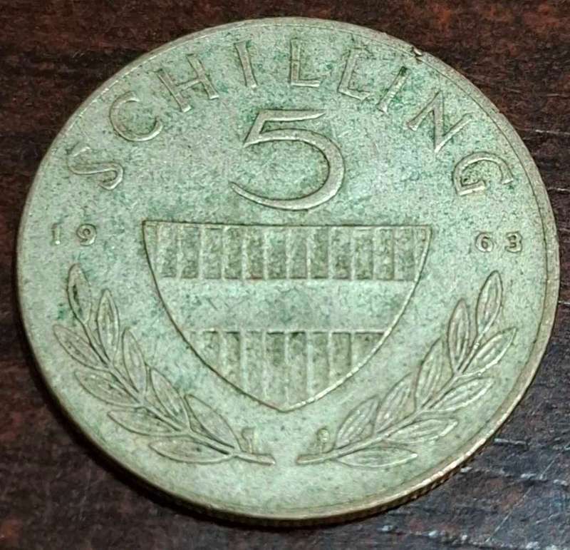 1963 Austrian 5 Schilling