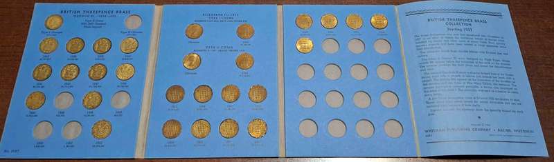 Great britain three-pence brass incomplete collection