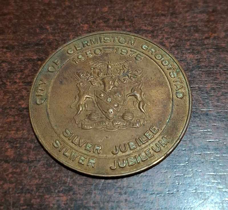 1950-1975 Germiston silver Jubilee medallion
