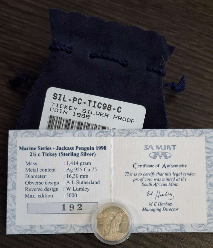 1998 Silver Proof (Tickey) - Penguin
