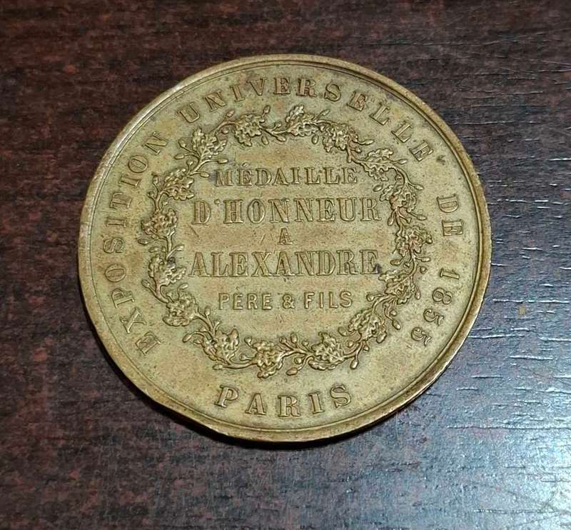 1855 Alexandre Paris medallion