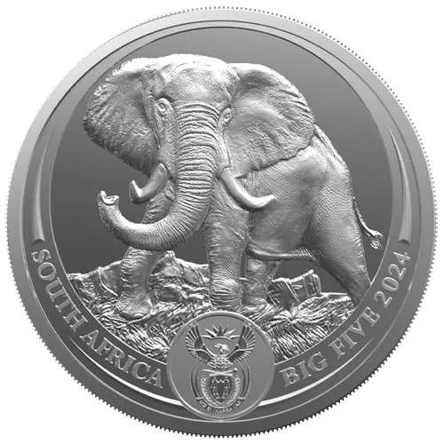 Big Five 2024 Silver One Ounce Elephant and Silver KrugerrandSeries 3