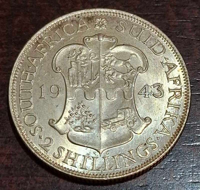 1943 South Africa 2 Shillings