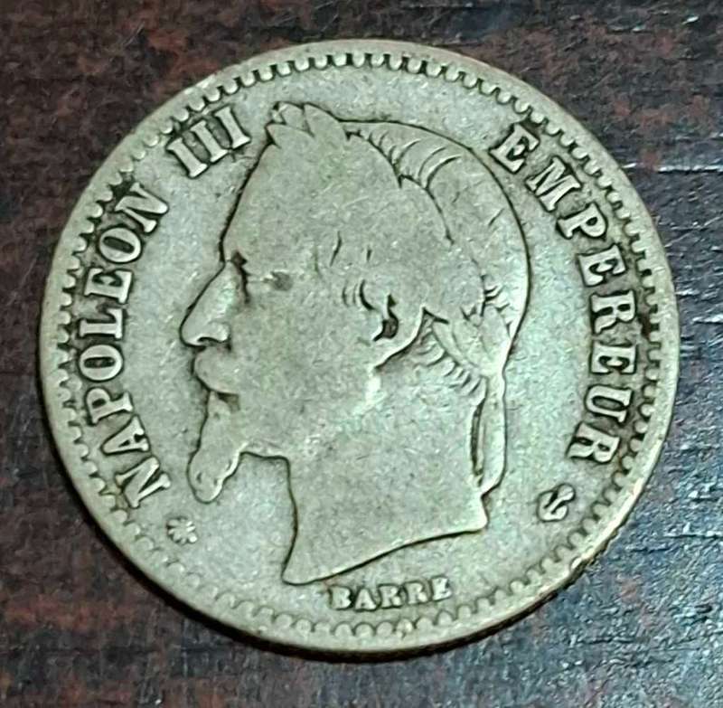 1864 French 50 Centimes coin