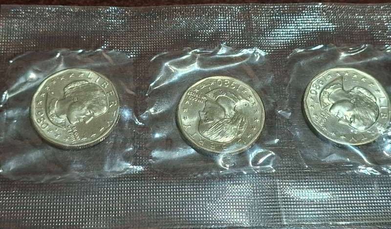 1980 Susan B. Anthony dollars still sealed in their original packaging