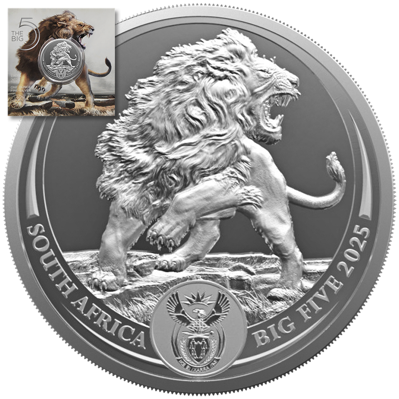 2025 1 oz Silver Coin - Big Five III - Lion