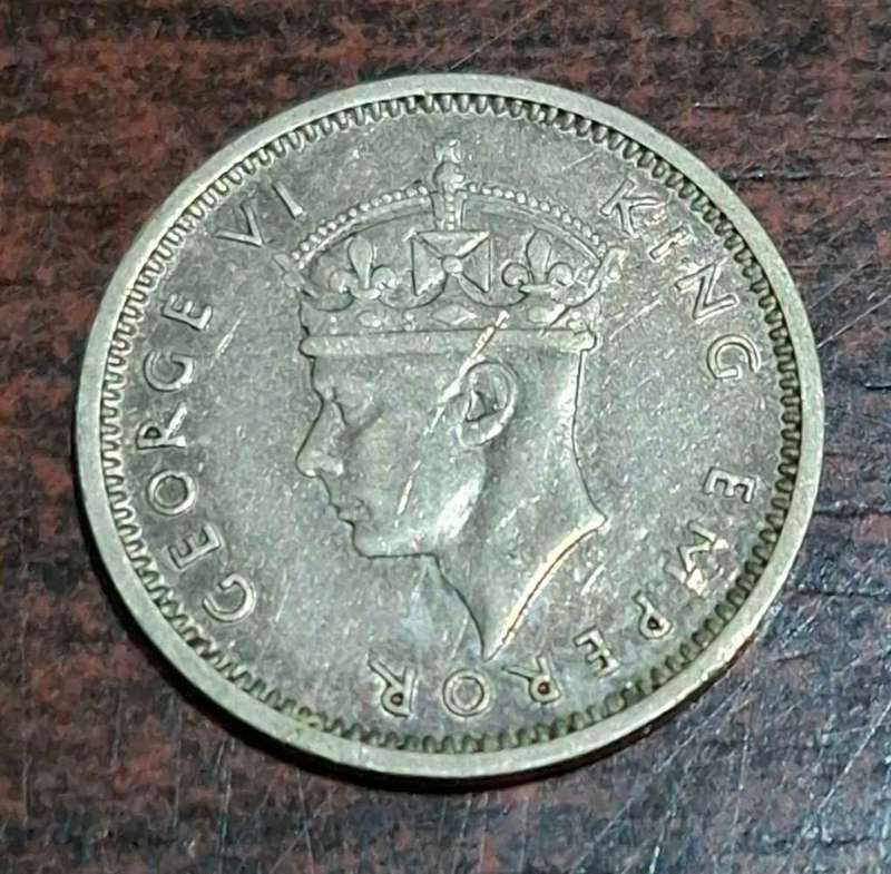 1940 Southern Rhodesia three-pence coin