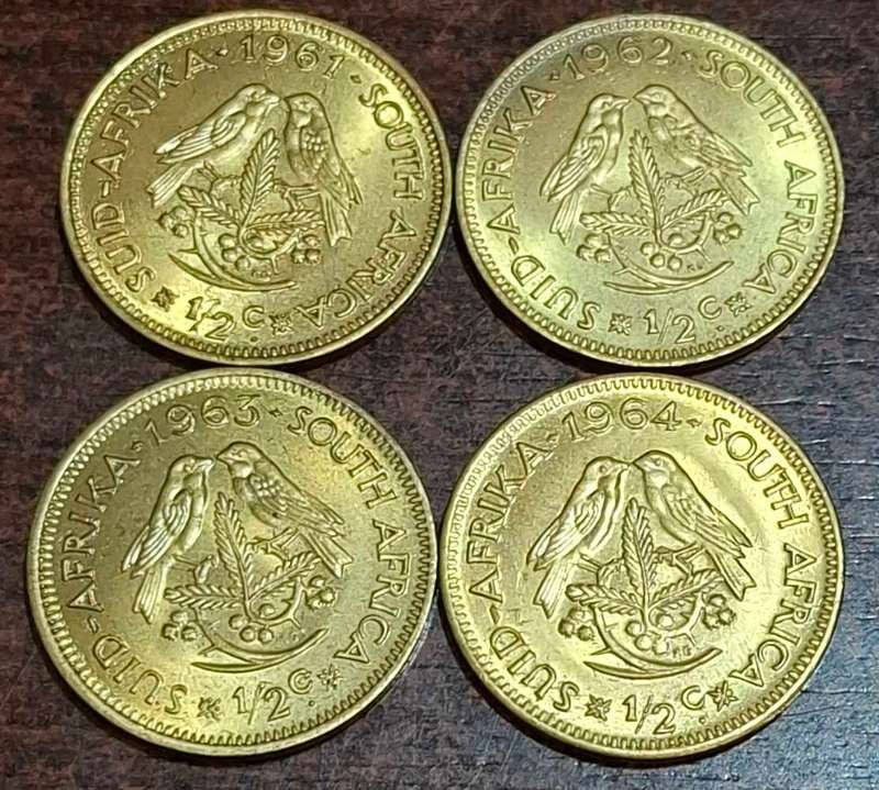 1/2 CENT 1961 / 1962 / 1963 / 1964 of SA