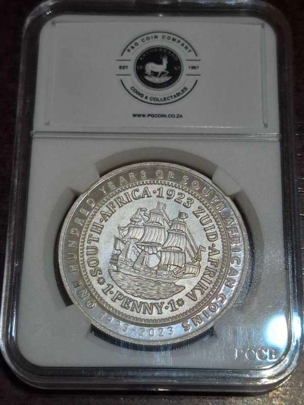 1oz Silver Commemorating medallion for 100 years of South African coins (1923-2023)