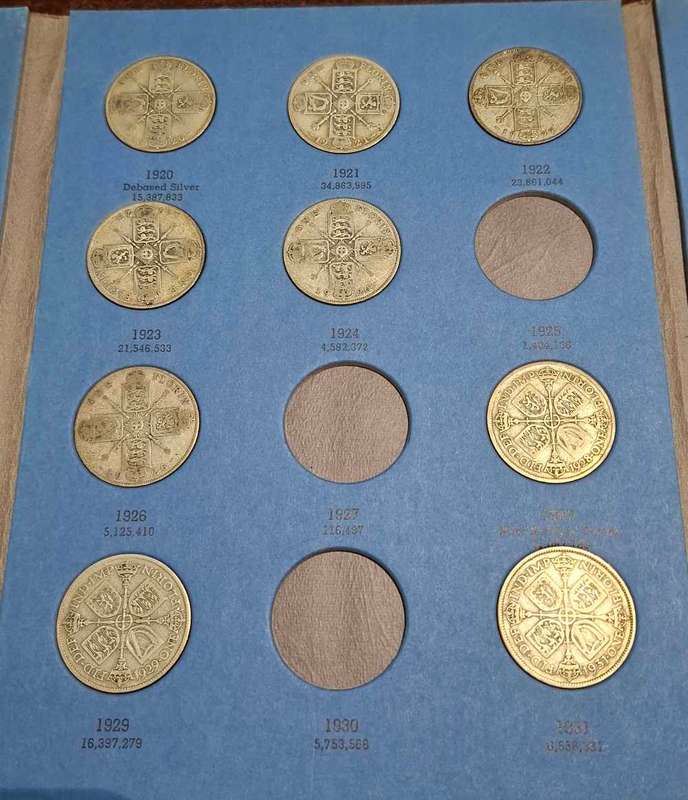 Incomplete Great britain Florin set