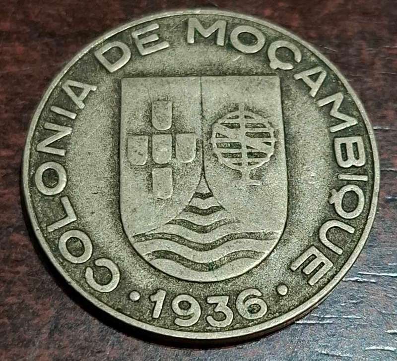 1936 1 Escudo coin from Mozambique
