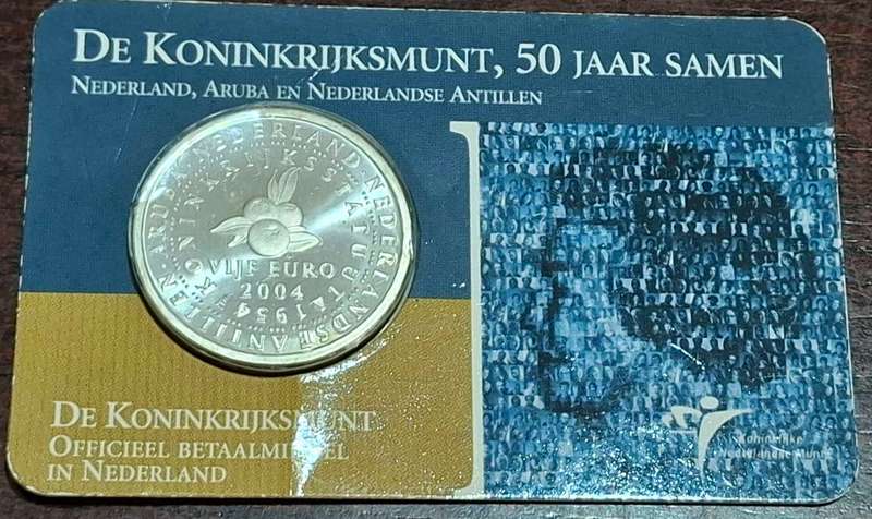 2004 5 Euro coin, commemorating 50 years of the Statute of the Kingdom
