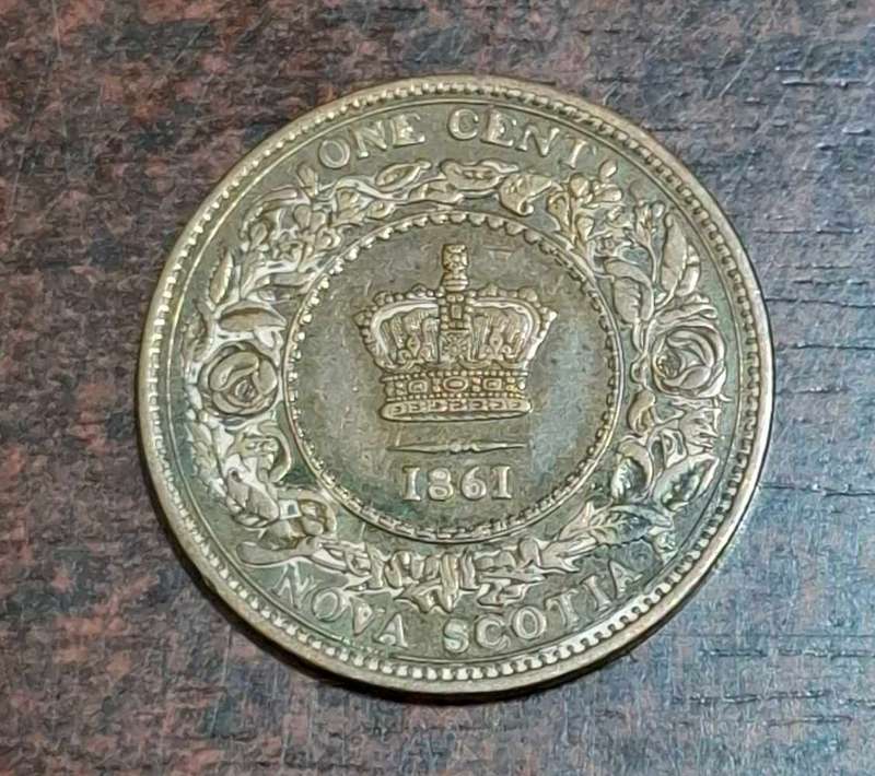 1861 One Cent Nova Scotia CANADA