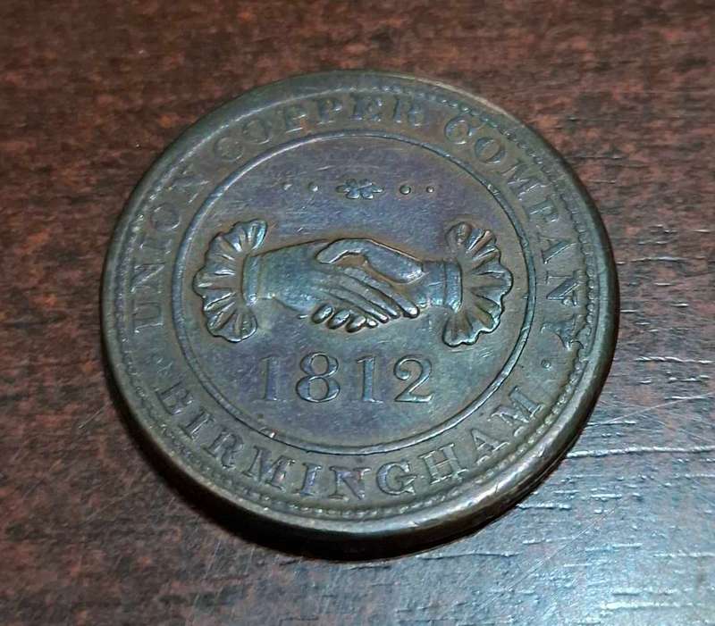 Token - 1812 one penny - Union Copper Company Birmingham