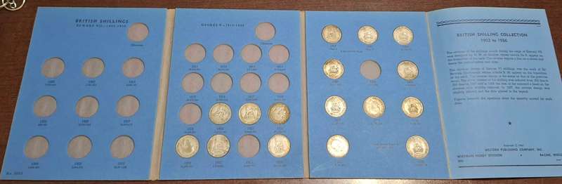 Incomplete Great britain shillings set