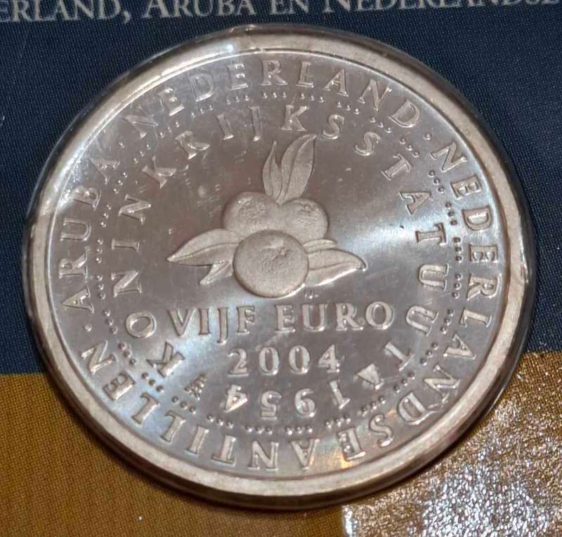 2004 5 Euro coin, commemorating 50 years of the Statute of the Kingdom