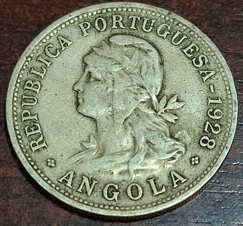 1928 50 Centavos coin from Angola