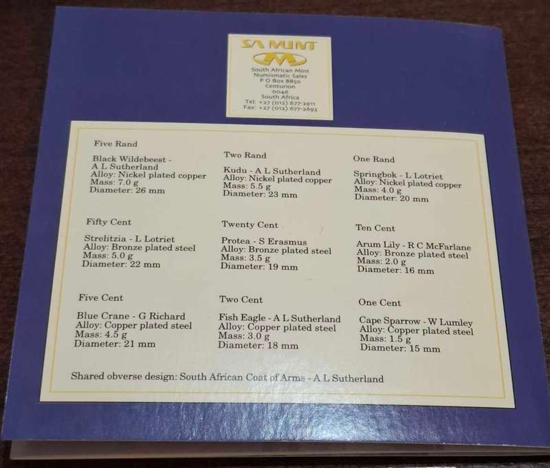 1998 South African coin set