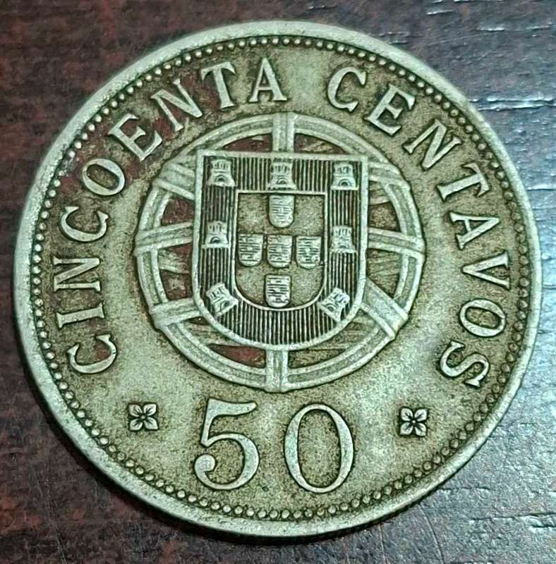 1928 50 Centavos coin from Angola