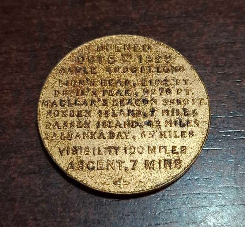 1929 Rare Table Mountain Souvenir Coin