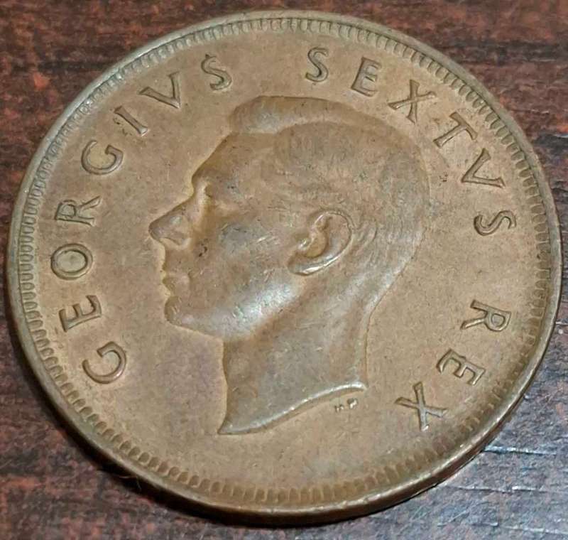 1952 South African one penny coin